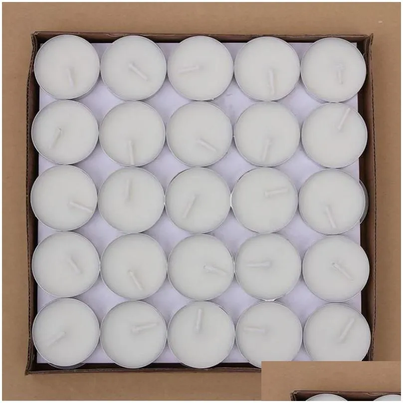 Smokeless Tea lights Candles Round paraffin Valentine Gift Birthday Love Romantic Candle Wedding Decoration