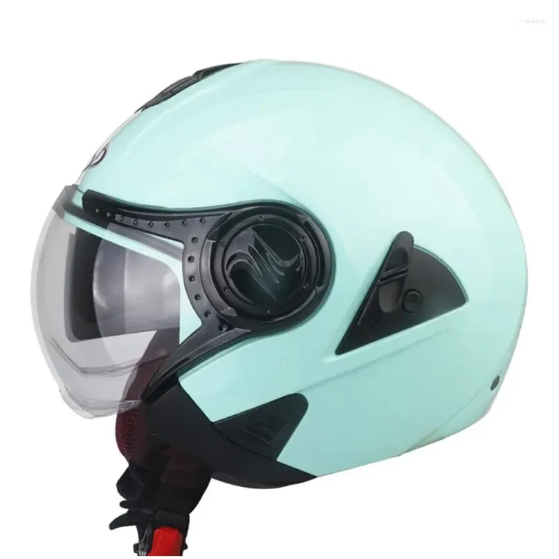 Motorcycle Helmets Mint Green Breathable Head Protection Wear-Resistant Open Face Retro Racing Helmet Anti-Fall Motocross Equipment