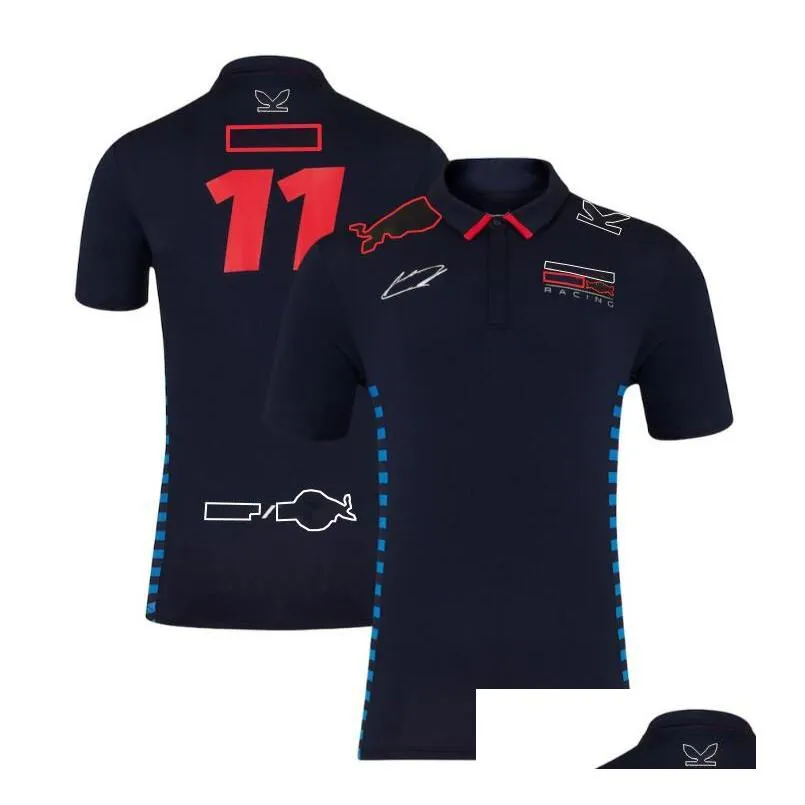 2024 New F1 racing polo shirts summer men and women short-sleeved T-shirt with the same customised