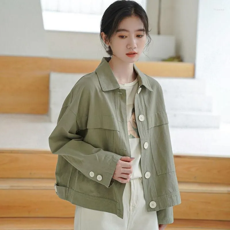 Women`s Jackets Casual Jacket For Women Loose Coat 2023 Spring Outfit Korean Literary Versatile Work Long Sleeved Cardigan Female