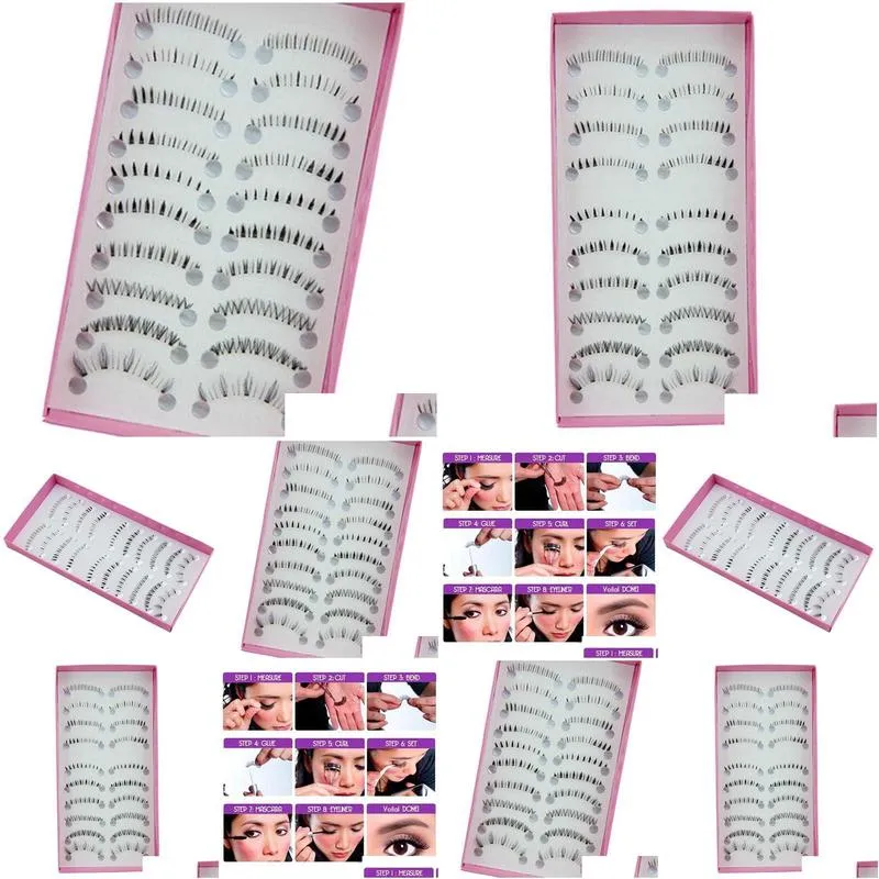 False Eyelashes 10 Pairs/Set Different Styles Lower Under Bottom Fake Eye Lashes Extension Tools High Quality 2021 Drop Delivery Dhxvq