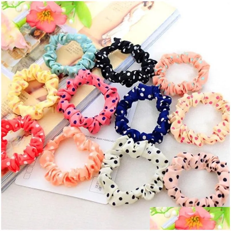 Hair Bun Maker 10Pcs/Lots Girl Elastic Band Ponytail Holder Accessories Styling Braiding Tools Headwear Rope Scrunchy For Drop Deliver Dhw6X