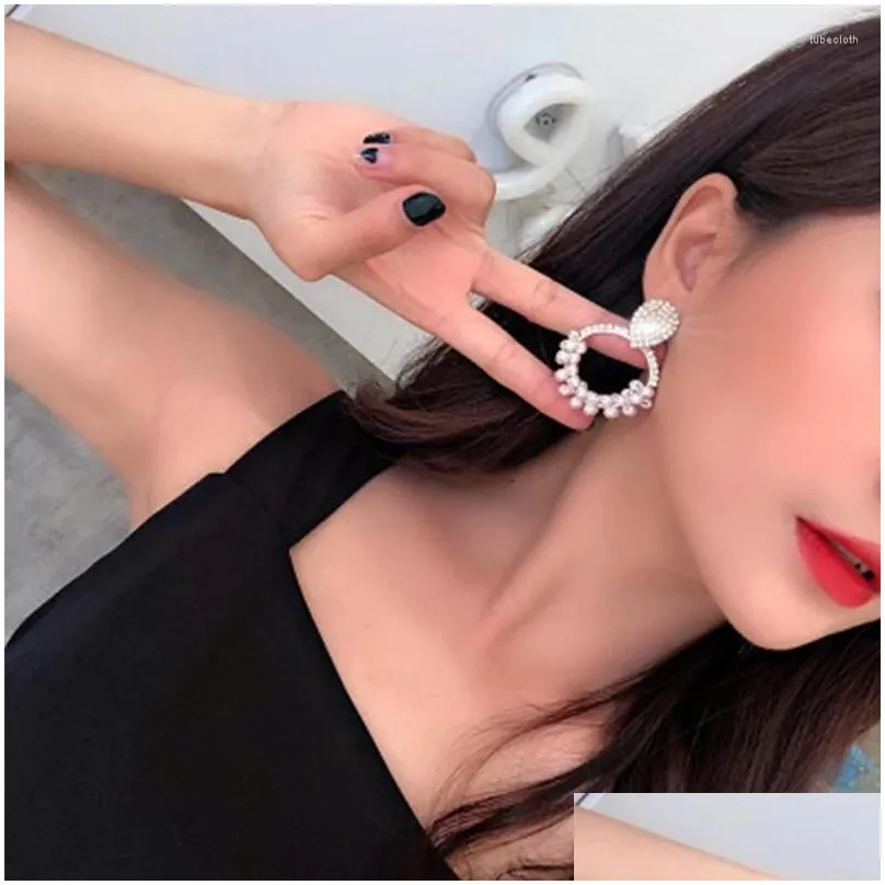 Dangle Earrings Style Imitation Pearl Round/Oval Pendant Long Tassel For Women High Quality Statement Trendy Jewelry Wholesale