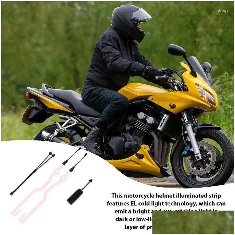 Motorcycle Helmets Light Driving EL Strips Water Resistant Shockproof Strong Adhesive Strip For