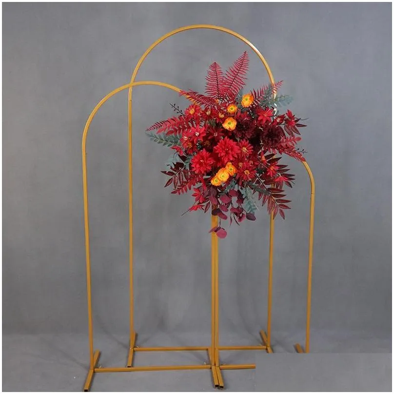 Party Decoration Wrought Iron Screen Wedding Arch Pipe N-Shaped Flower Stands Metal Props Backdrop Artificial Decorations