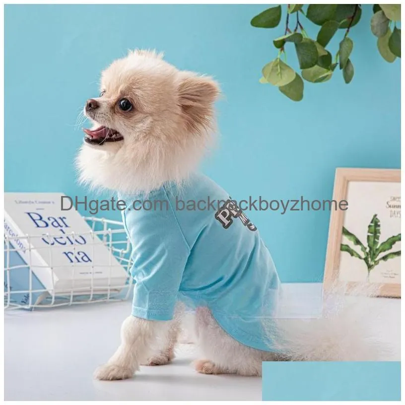 designer dog clothes brand dog apparel dogs printed shirts with classic letters summer pet t-shirts cool puppy vest breathable soft pets sweatshirt for doggy cats