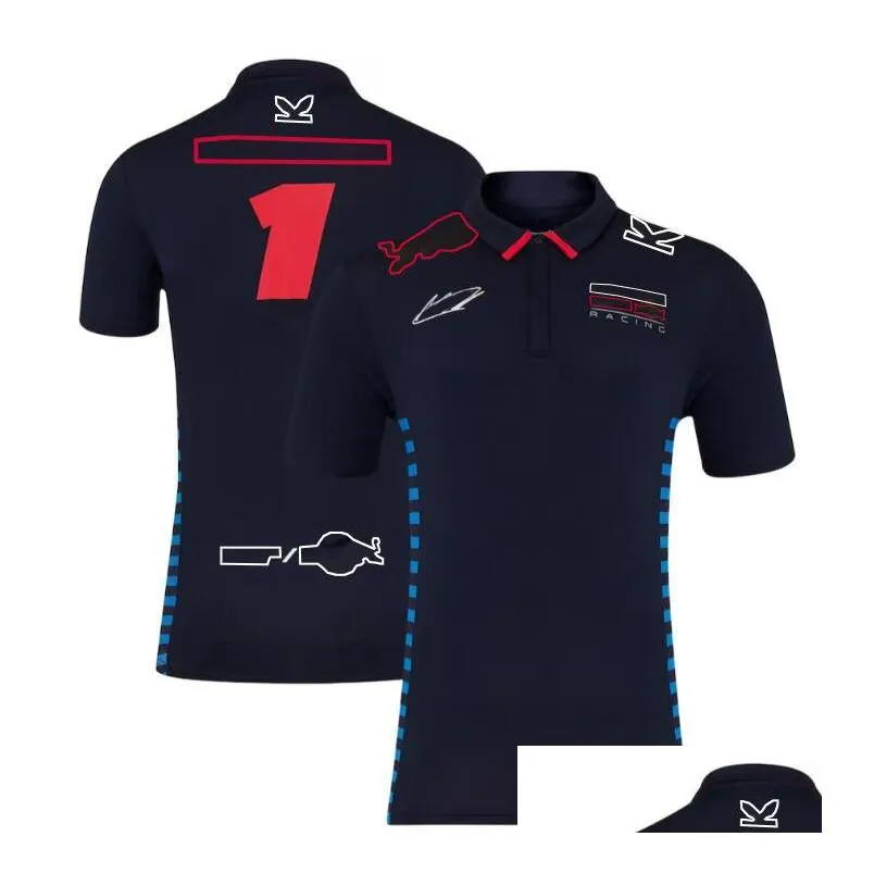 2024 New F1 Racing Polo Shirt Summer Men`s and Women`s Short Sleeve T Shirt Same Customised