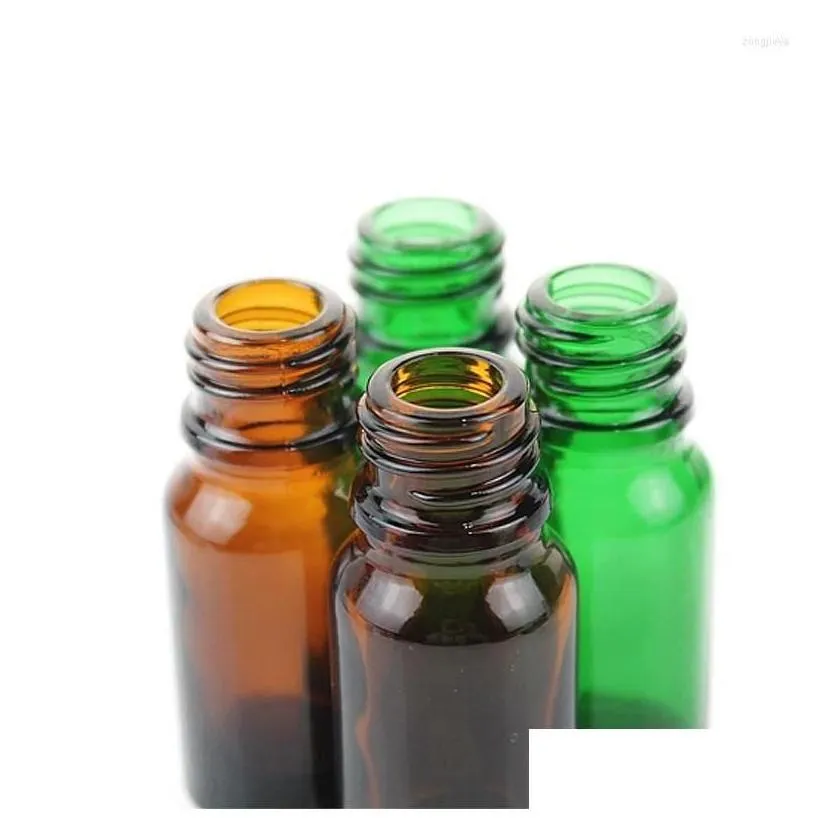 Storage Bottles Jars 6/10/20/50Pack 10Ml Amber Nasal Spray Bottle Glass Nose Mist Sprayer Press Head Empty Refillable Atomizer Dro Dhku3