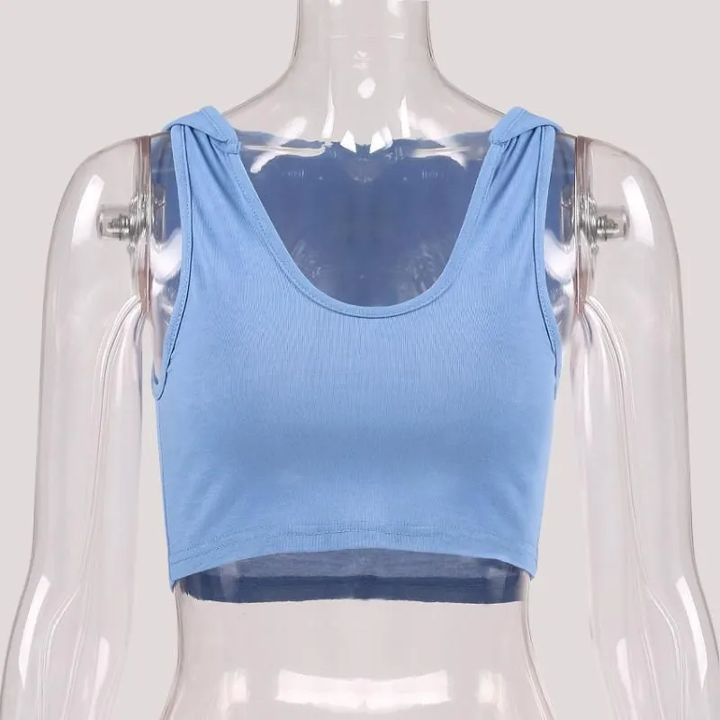 Outdoor T-Shirts Yoga Tank Tops For Women Sexy Hooded Sport Gym Workout Vest Blouse Shirt