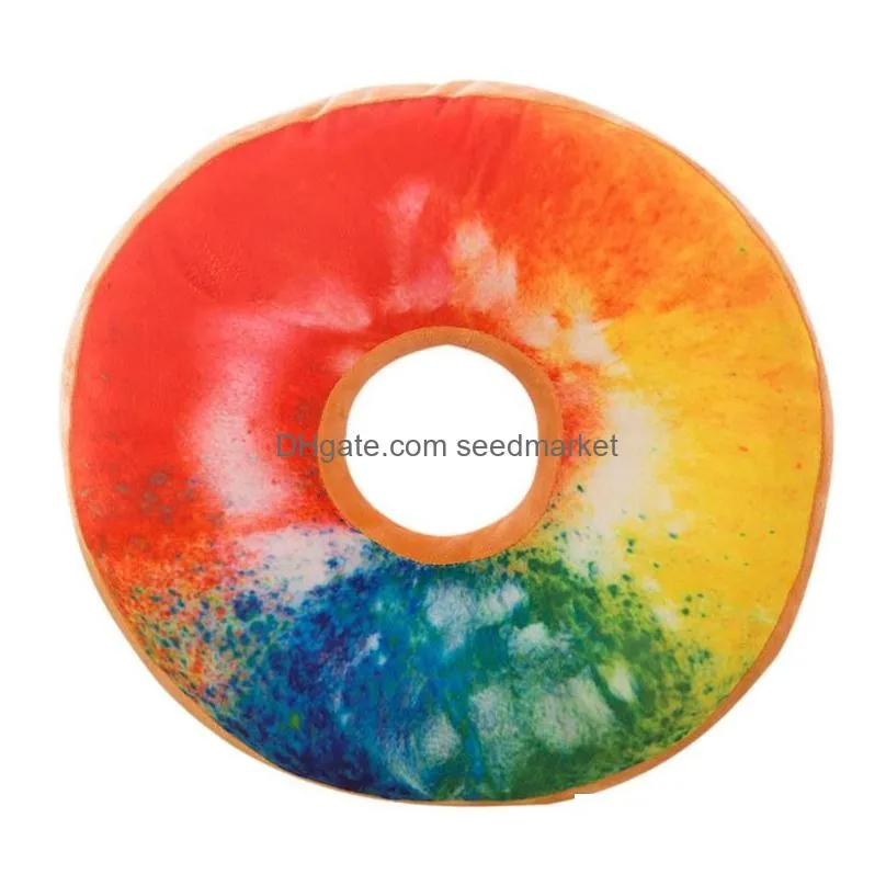 creative soft plush sweet donut home decoractive cushion cover pillow case pad seat chair car sofa cafe textile f1010