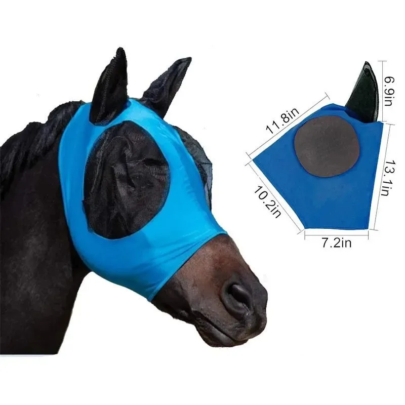 Horse Care Equipment Masks Face Mosquito and Fly Resistant Elastic High end Equestrian Products 231114