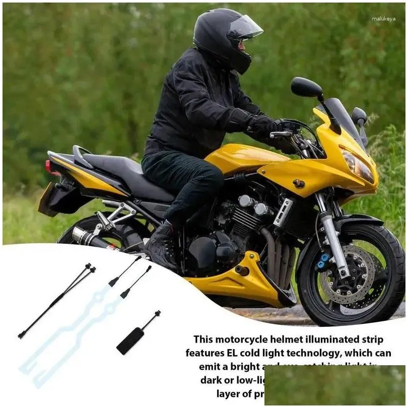 Motorcycle Helmets Light Driving EL Strips Water Resistant Shockproof Strong Adhesive Strip For