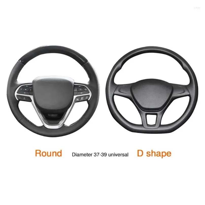 Steering Wheel Covers Universal Car Cover Skidproof Auto Steering- Anti-Slip Embossing Leather Car-styling Accessories