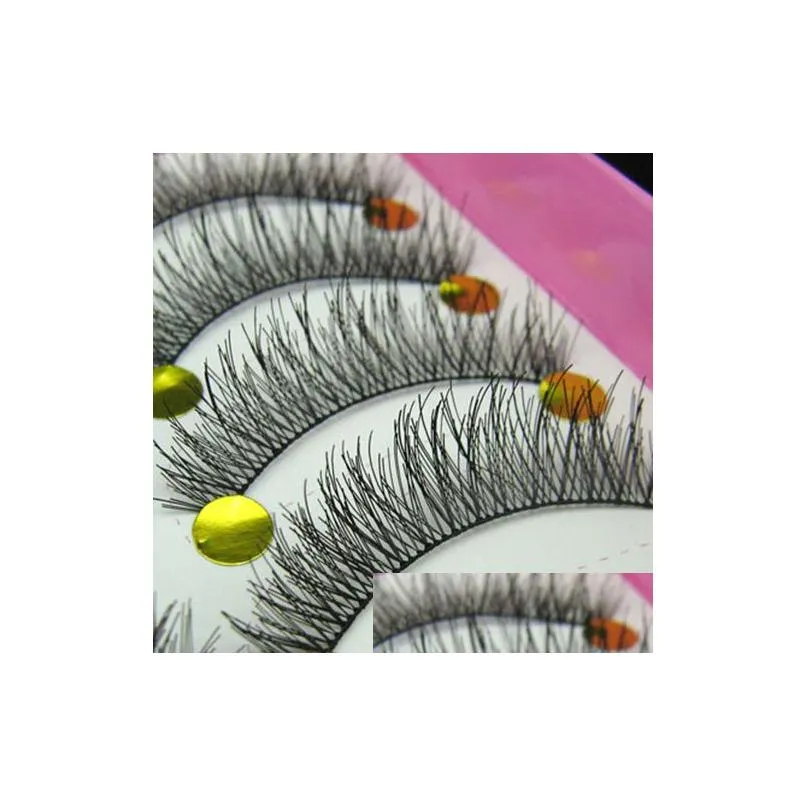 False Eyelashes Wholesale- 10 Pairs Black Long Thick Makeup Beauty Extension Cross Eye Lashes Drop Delivery Health Eyes Dhlge