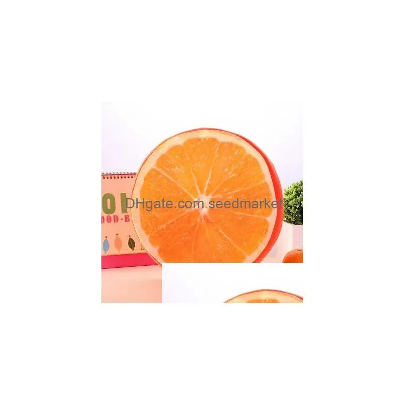 cushion/decorative pillow 32 x 4cm 3d funny fruit seat home sofa cushion office round kiwi watermelon orange back cushions gift