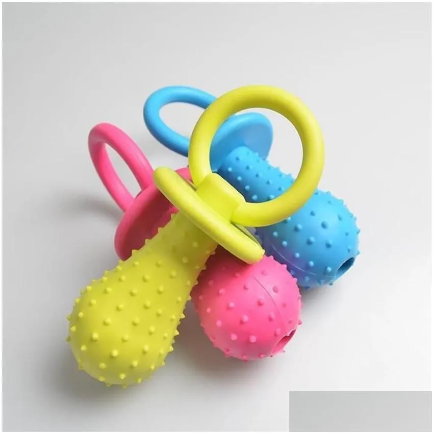 1pc Rubber Nipple Dog Toys For Pet Chew Teething Train Cleaning Poodles Small Puppy Cat Bite Bes jllDIW yummy shop234r