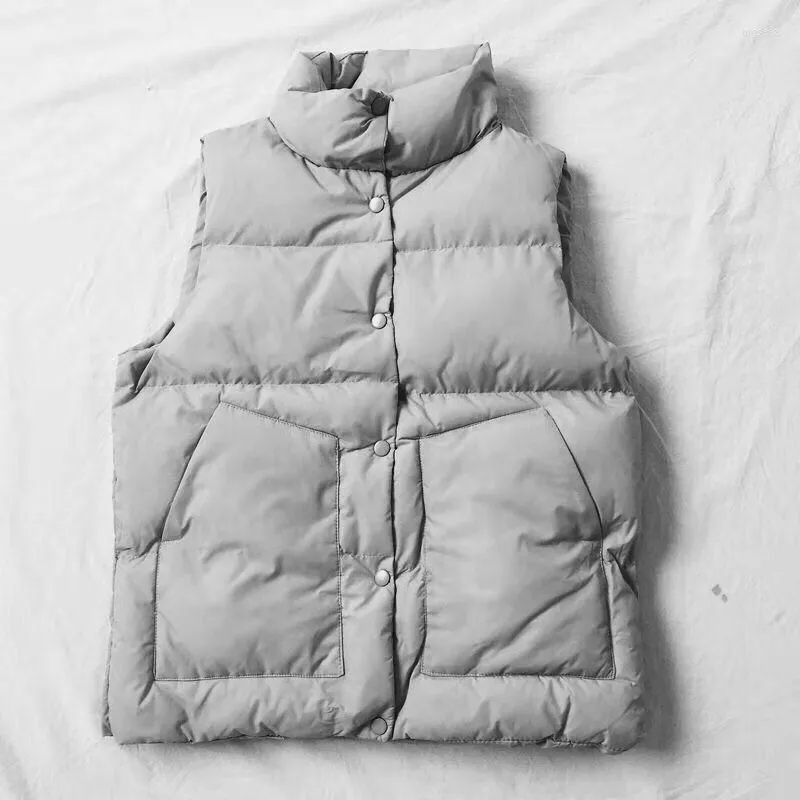 Women`s Vests Down Cotton Vest Women Short Jacket Outer Wear Autumn Winter Fashion All-Match Plus Size Waistcoat Woman