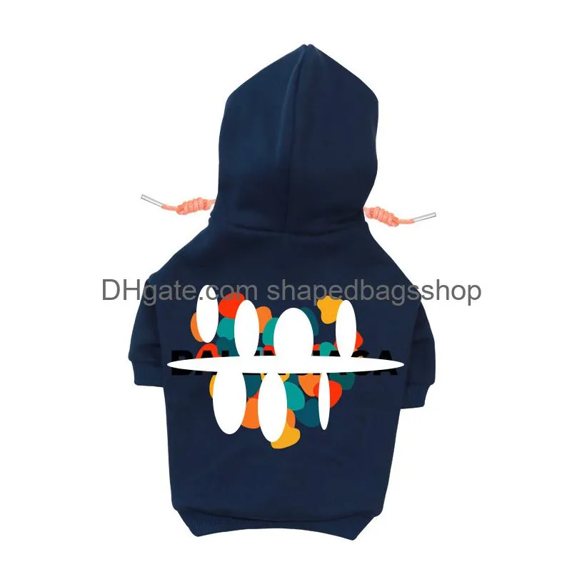 Dog Apparel Designer Clothes Brand Soft And Warm Dogs Hoodie Sweater With Classic Design Pattern Pet Winter Coat Cold Weather Jackets Ot0Pc