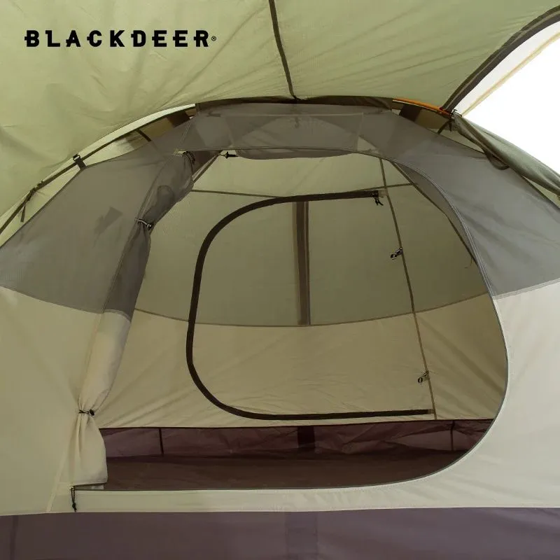 Shelters Blackdeer Expedition Camping Tent One Bedroom & One Living Room for 34 People 210d Oxford Pu3000 Mm Hiking Trekking Tent