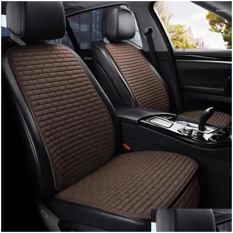 Car Seat Covers Cover Front Flax Protect Cushion Automobile Protector Pad Mat