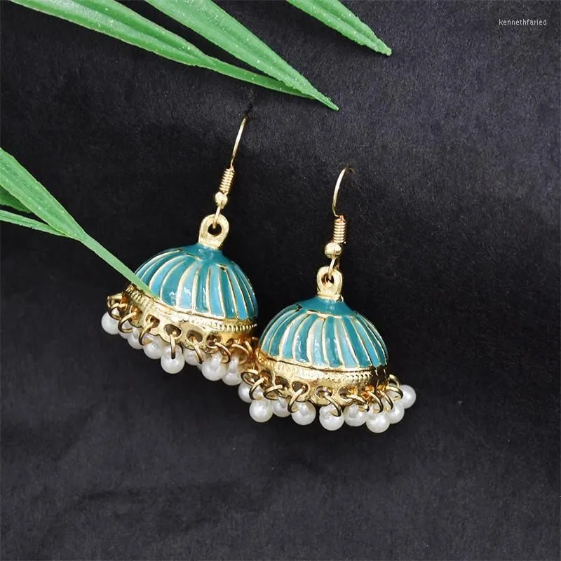 Dangle Earrings Vintag Pearl Bells Tassel Statement Birdcage Drop For Women Party Gypsy Boho Jhumka Jewelry