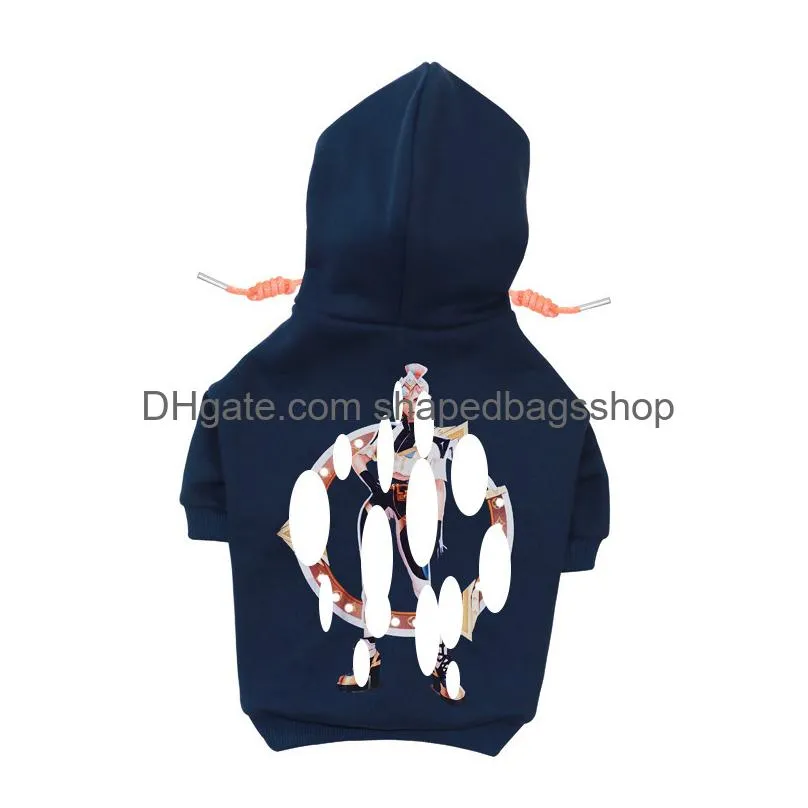 Dog Apparel Designer Clothes Brand Soft And Warm Dogs Hoodie Sweater With Classic Design Pattern Pet Winter Coat Cold Weather Jackets Ot93E