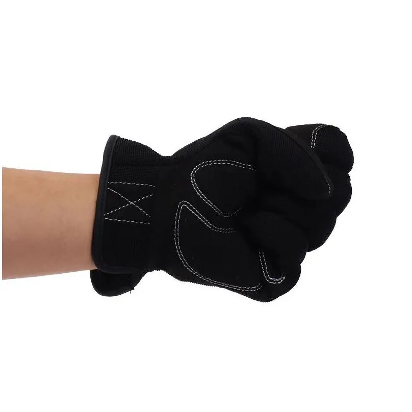 Gloves 2Pairs Mechanic Work Gloves, Synthetic Leather, Flexible Breathable Padded Palm For Cycling /Gardening /Yard Work /Driver