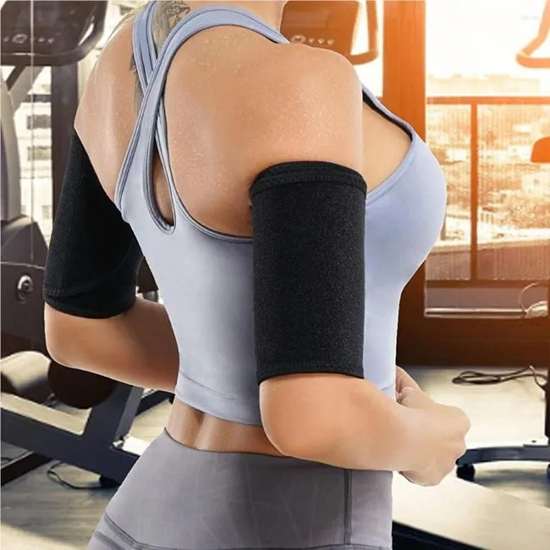 Knee Pads 2 Pieces Sauna Arm Shaping Belt Women Slimming Control Shaper Compression Sweat Sleeves Trimmer Workout Weight Loss