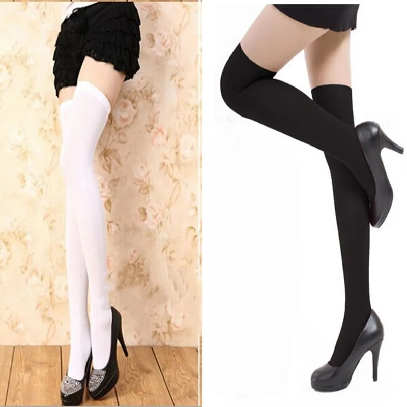 Wholesale-Stockings Women Knee socks Fashion Over Knee-High Sexy Temptation Stretch Nylon thigh high Long sock 2016 Autumn/Winter hot