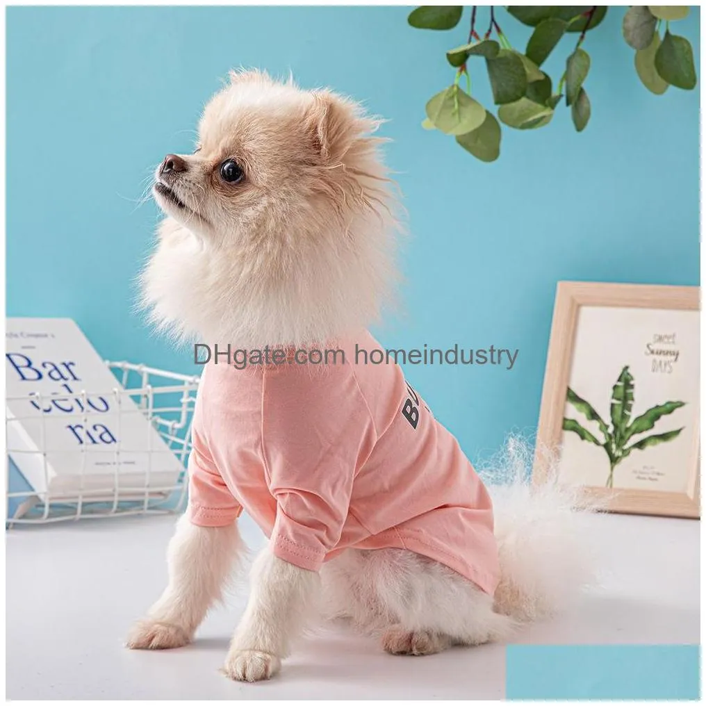 designer dog t shirts brand dog apparel summer dog clothes with classics letters cool puppy shirts breathable dog outfit soft dog sweatshirt for small doggy pink