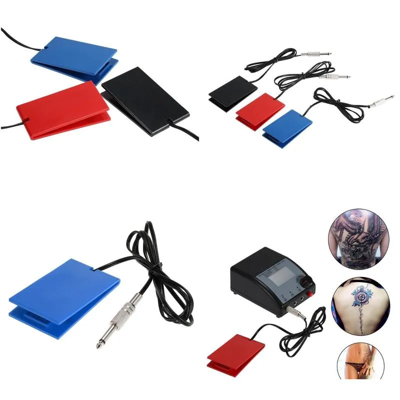 Tattoo Guns Kits Power Supply Foot Pedal Footswitch For Switch Controler Equipment Red Drop Delivery Dhavi