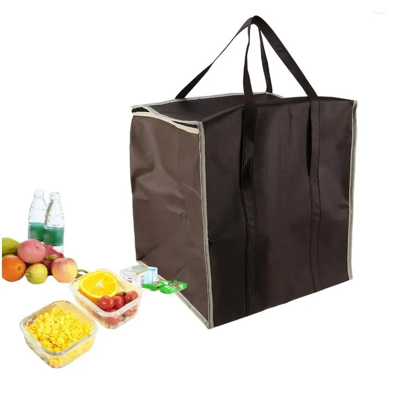 Take Out Containers Nonwovens Insulated Tote Bag Cooler Food Delivery Bags Grocery (40 X 40 43cm)