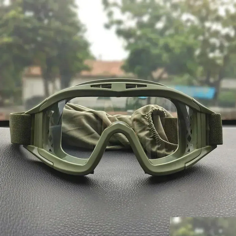 Eyewears 3 Sports Impact Military Shooting Glasses Outdoor Tactical Locust Fan Motorcycle Lens Desert Anti Goggles Dustproof