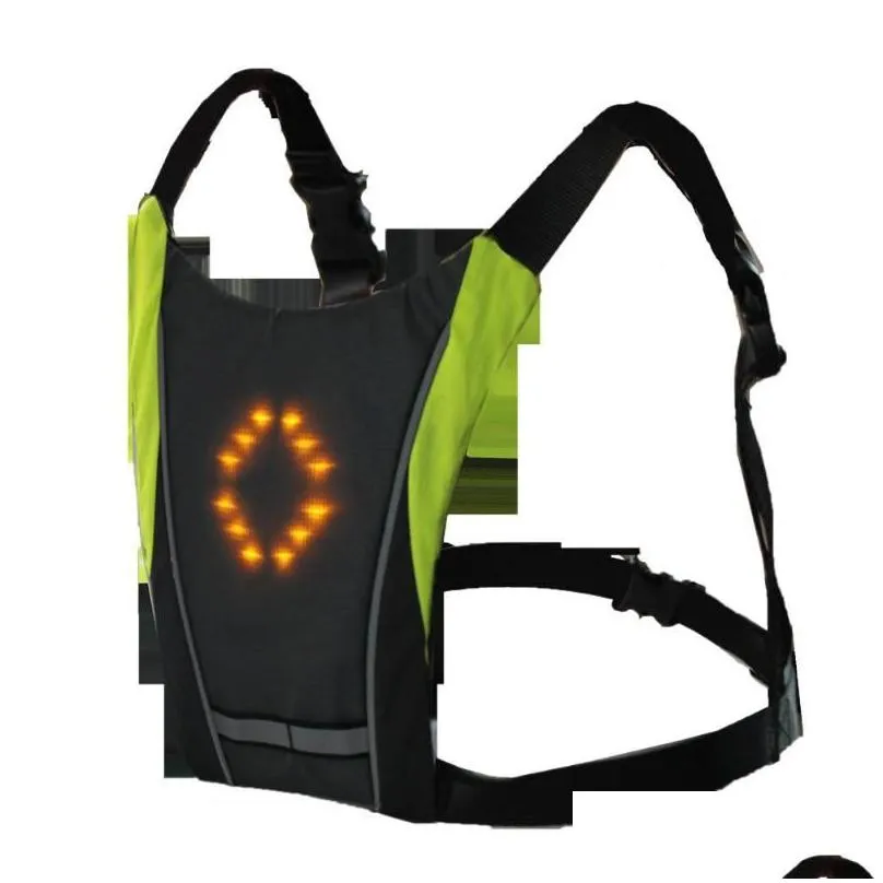 Safety Turn Signal Light Cycling Vest LED Wireless Night Riding Running Walking Bicycle Warning Light Glowing Vest Unisex1