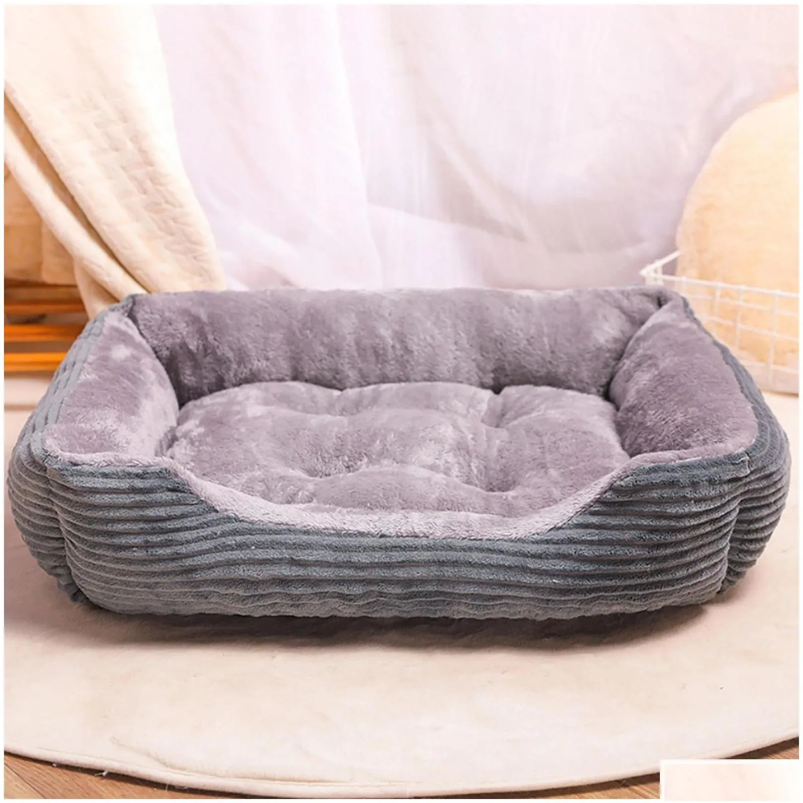 Dog Houses Kennels Accessories Drop Transport Mti-Color Pet Big Bed Warm House Soft Nest Basket Waterproof Kennel Cat Puppy Large 2102