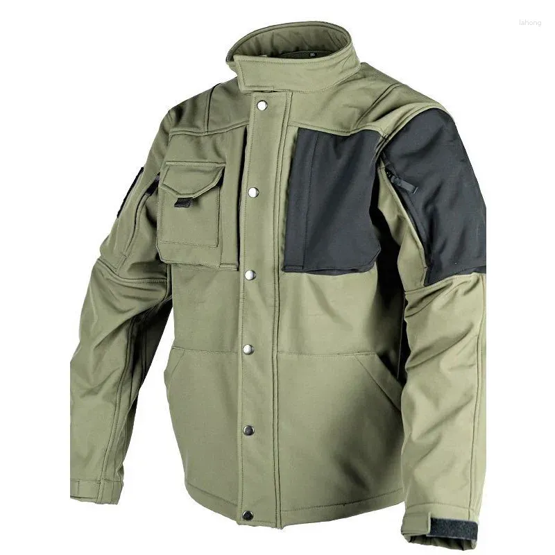 Hunting Jackets Tactical Men`s Autumn And Winter Suit Sharkskin Outdoor Fleece Jacket Special Soldier Thickened Warm Clothing