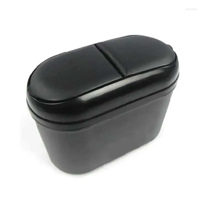 Interior Accessories Garbage Bag For Car Bin Trash Can Storage Box Debris Bucket Plastic Waste Double Open Container