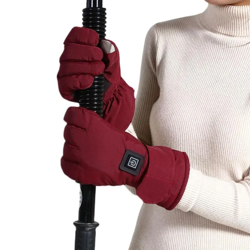 Ski Gloves 7.4V 2600MA Battery Powered Electric Heated Waterproof Touch Screen Motorcycle Electrocar Heating Rechargeable