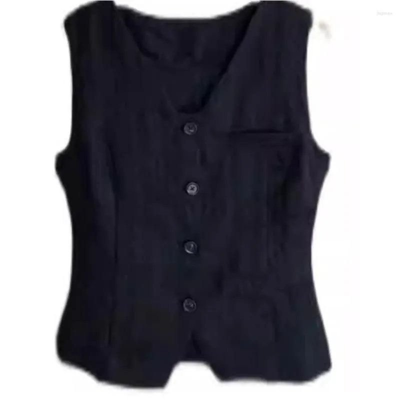 Women`s Vests Retro Cotton Linen Vest Women 2023 Summer Simple Style Versatile Sleeveless Short Tops