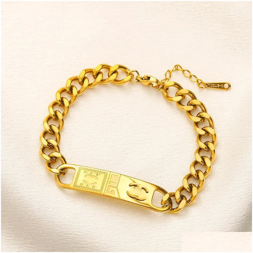classic bangles designer bracelet stainless steel cuff fashion bangle double letter bracelet womens mens cool women men gold sliver bracelets jewelry gift