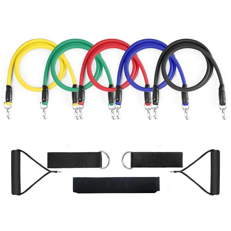 Bands Hot Sale 11Pcs Resistance Bands Set Expander Yoga Exercise Fitness Rubber Tubes Band Stretch Training Home Gyms Workout Elastic