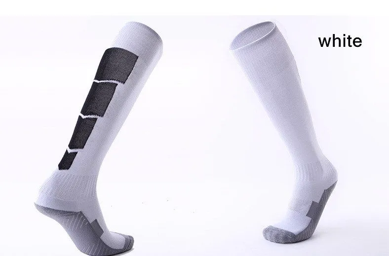 Men Women Sports Professional Football Socks Kneehigh Compression towel Wearresisting Breathable Leggings stocking Soccer