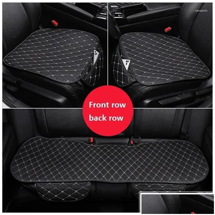 Car Seat Covers Ers Pu Leather Bottom Protectors Pad Mat Cushion For Vehicle Four Season Drop Delivery Automobiles Motorcycles Interio