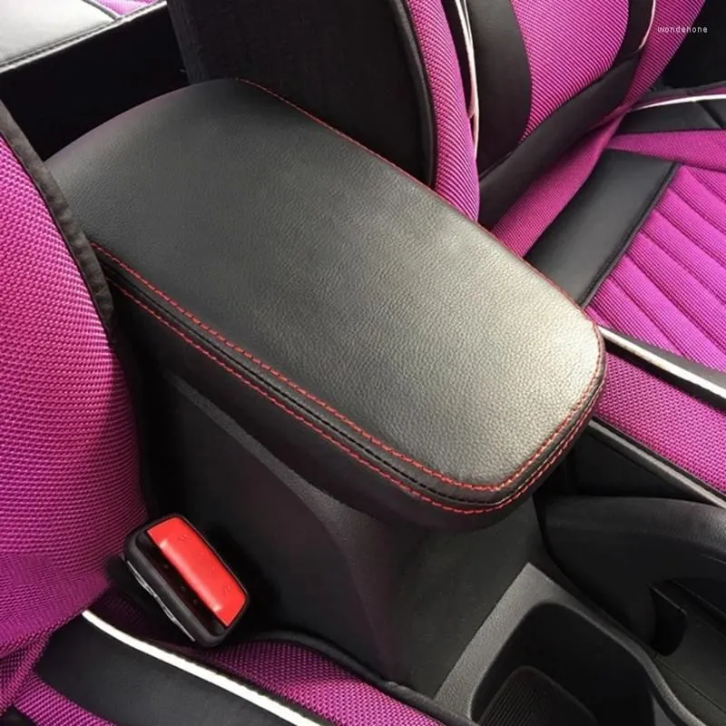 Car Seat Covers Armrest Mat Handrail Storage Box Cushion Leather-Center Console Non-slip Pad Dropship