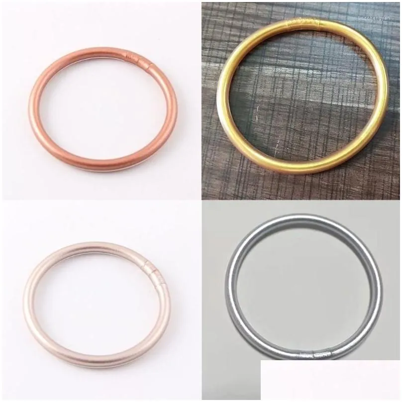 Bangle 4 Colors Gold Foil Filled Plastic Silicone Tube Bracelet Suitable For Girls Birthday Mother`s Day Bride Wedding Party