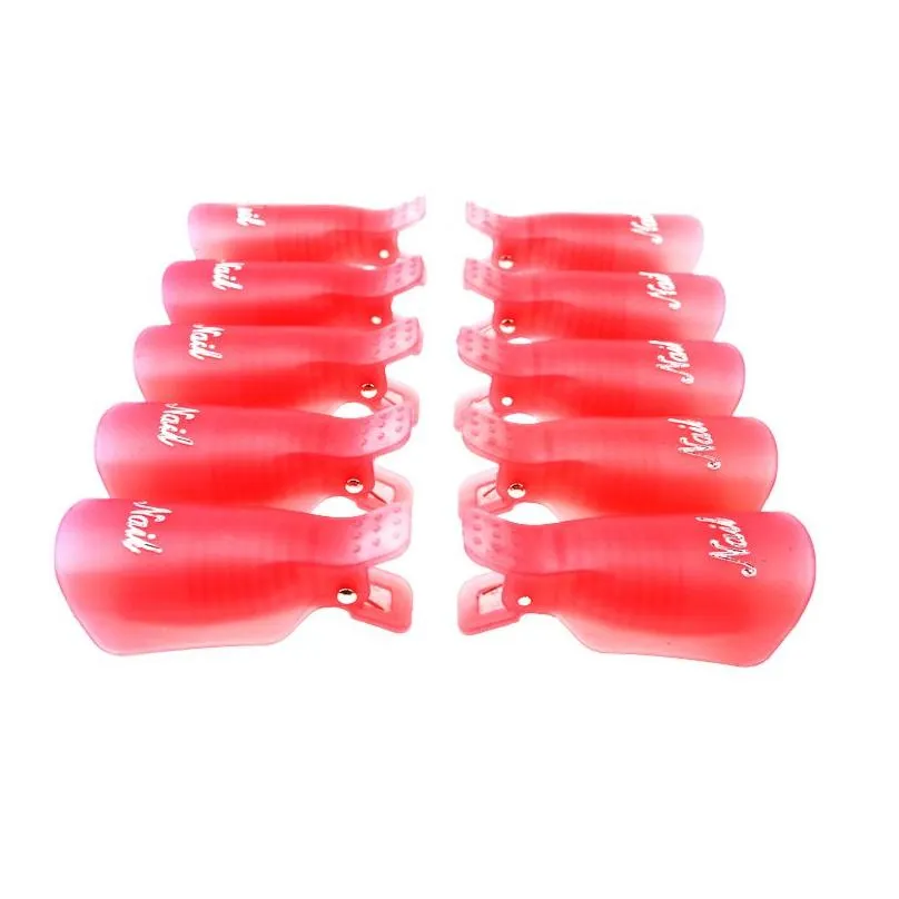 Nail Manicure Set Wholesale-Biutee 10 Pcs/Lot Nails Soak Off Cap Clip Art Tool Acrylic Uv Gel Polish Wrap Drop Delivery Health Beauty Dhdwh