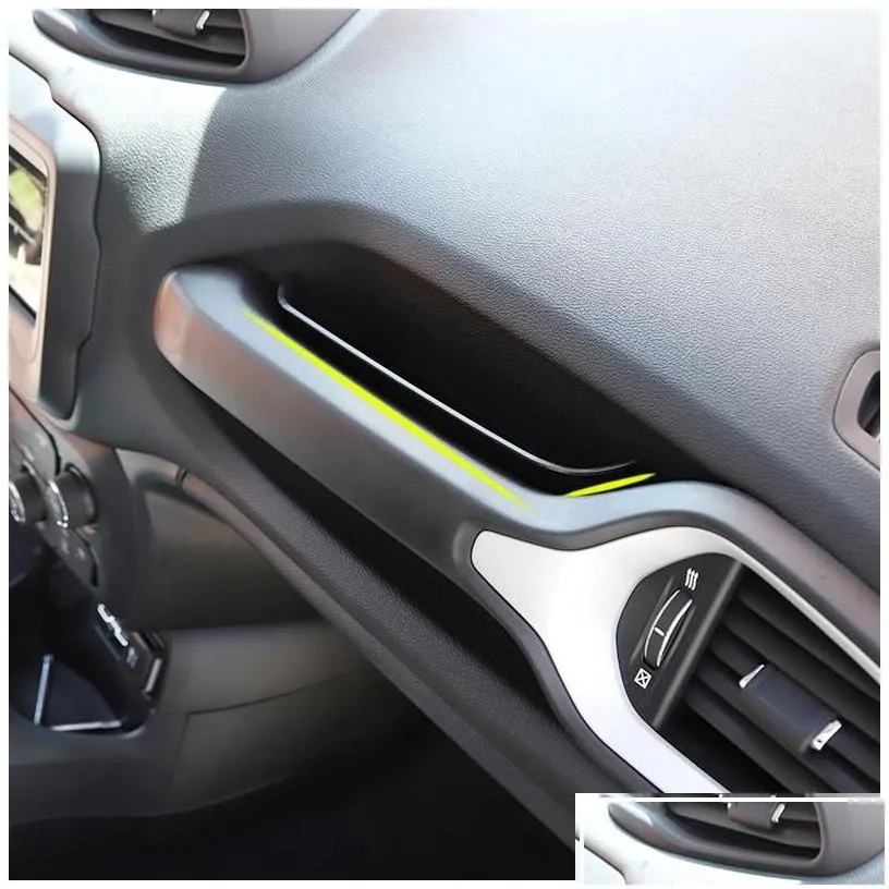 Other Interior Accessories Black Car Copilot Armrest Handle Storage Box Grid For Jeep Renegade Abs Accessories3613909 Drop Delivery Au
