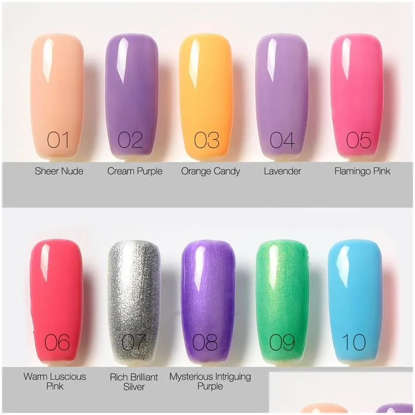 Nail Gel Wholesale-1Pcs Summer New Bling 80 Fashion Colors Uv Polish 6Ml By Drop Delivery Health Beauty Art Salon Dh9Pe