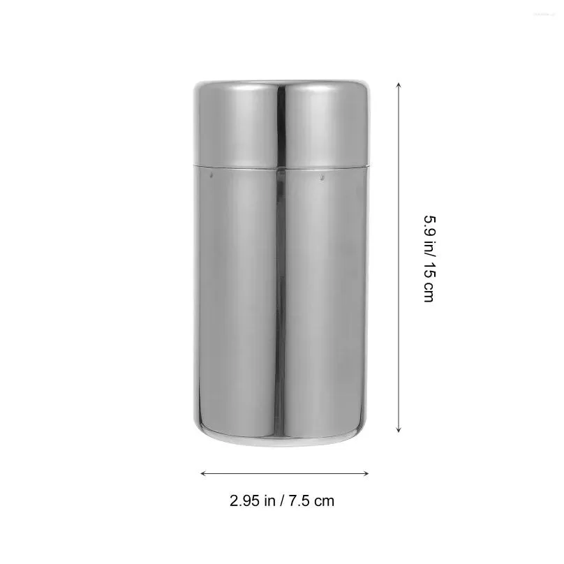Storage Bottles Stainless Steel Airtight Tank Sealed Container Compact Tea Jars Food Grade Metal Canisters 304