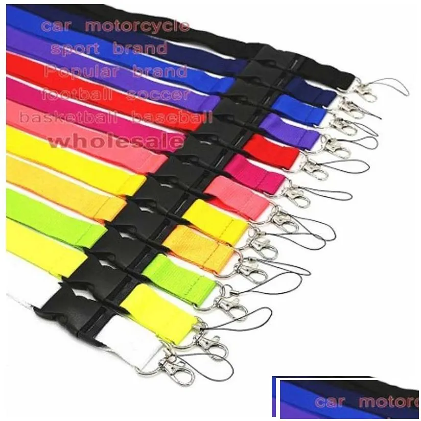 Cell Phone Straps Charms Fashion Designer Key Chains Car Logo Sport Neck Lanyard Id Card Hang A Rope Buckle Wrist Strap Band For M Dhevf